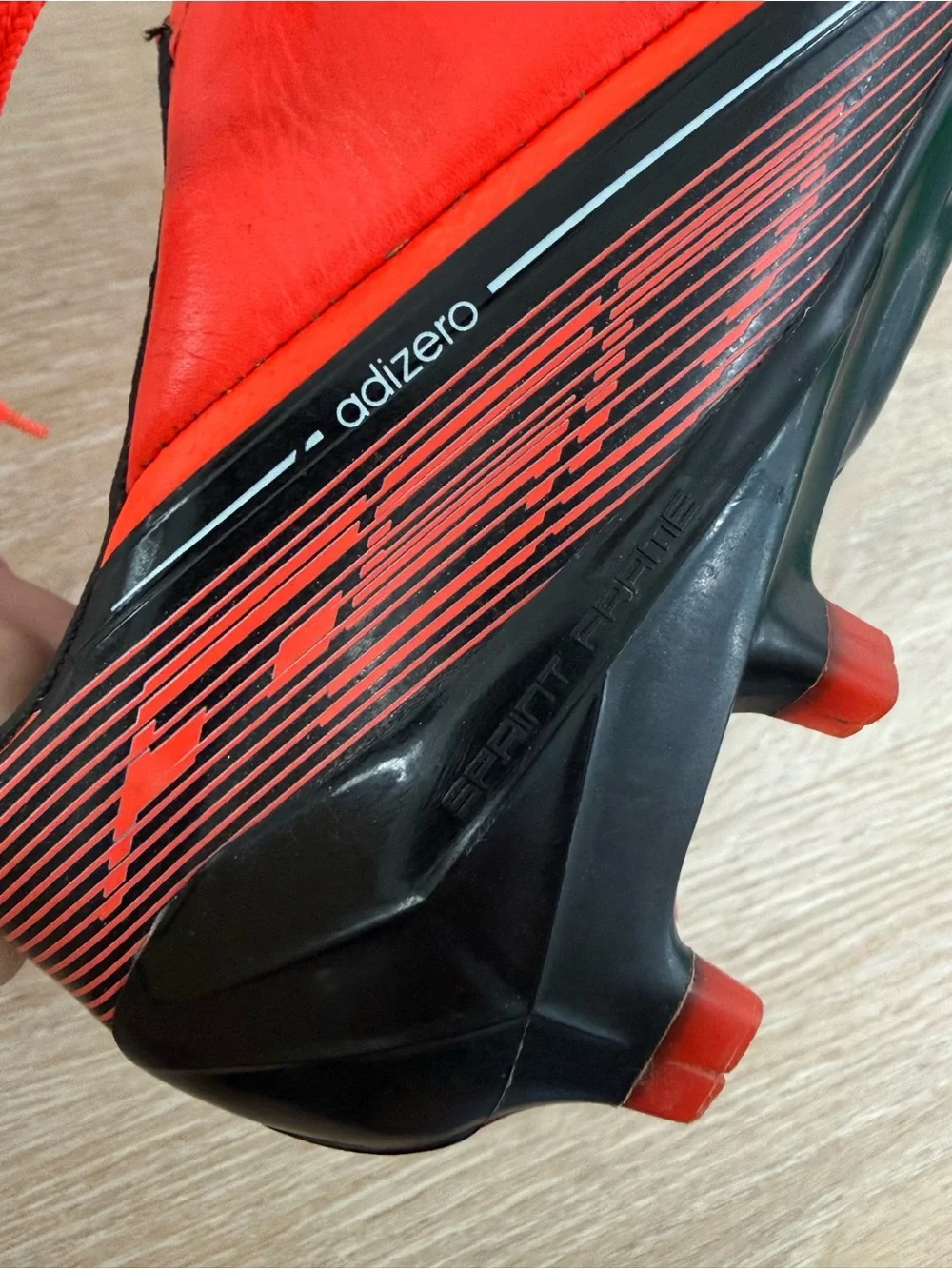Adidas Adizero F50 Rare Leather FG Cleats Infrared, White, Black in Size 8 Men’s